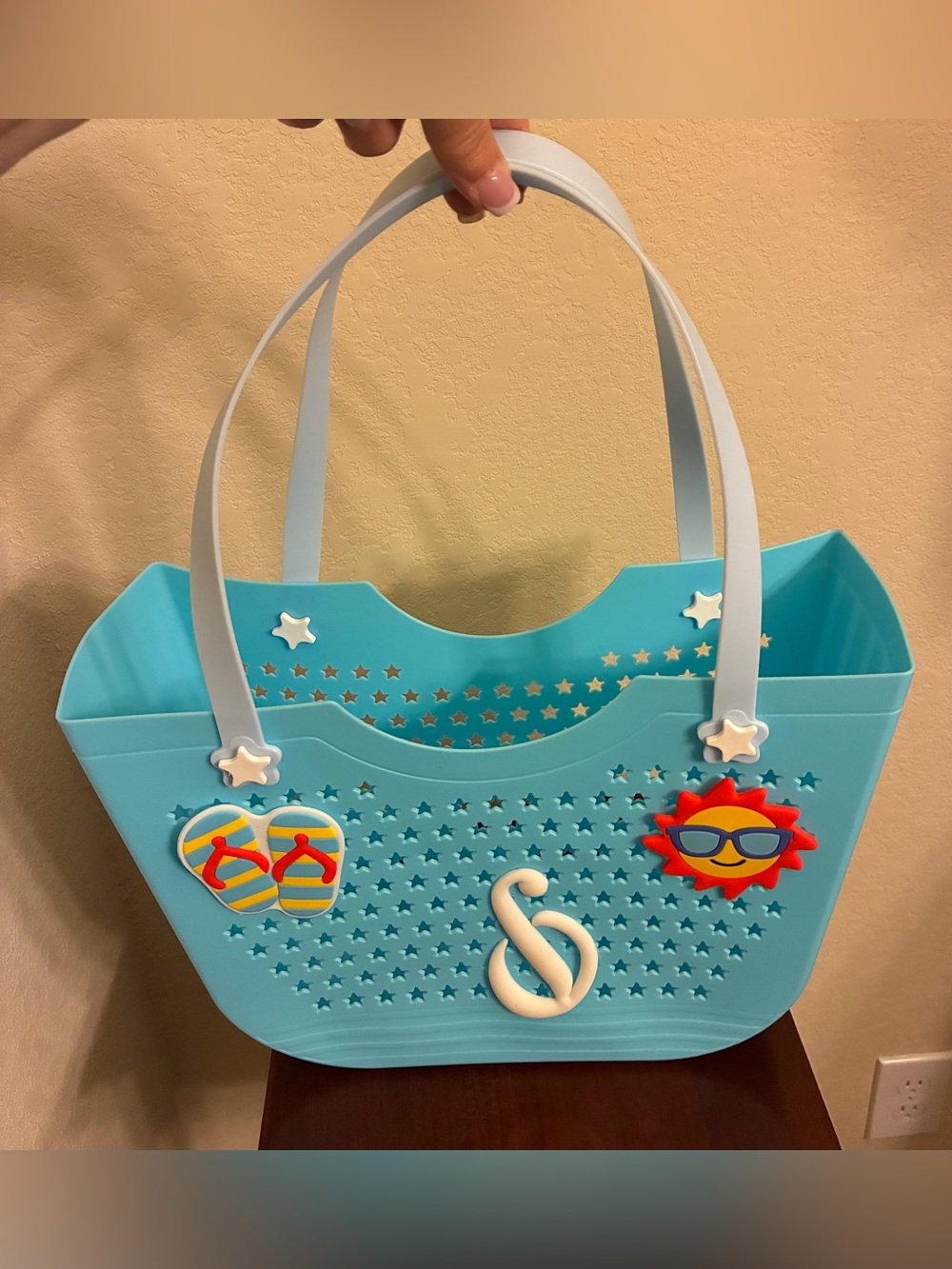 Target Bullseye’s Collection Sky Blue Beach Bag with Charms